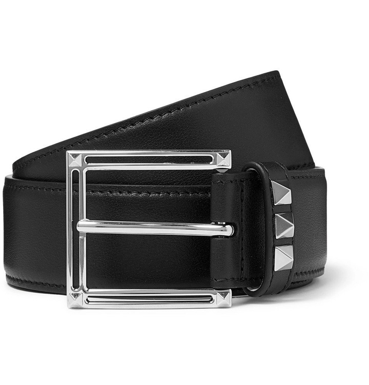 Photo: Valentino - Valentino Garavani 3.5cm Black Rockstud Leather Belt - Black