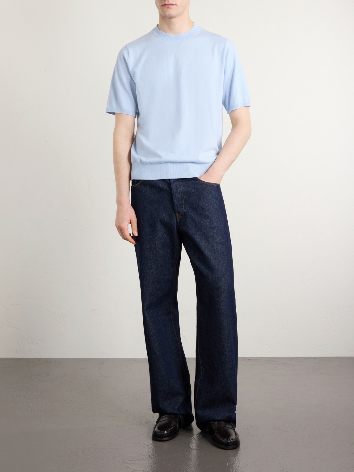 Paul Smith - Knitted Cotton T-Shirt - Blue