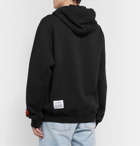 Heron Preston - Embroidered Printed Organic Loopback Cotton-Jersey Hoodie - Black