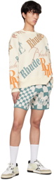 Rhude Green Printed Shorts