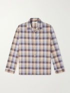 TEKLA - Auralee Checked Organic Cotton-Flannel Pyjama Shirt - Blue