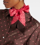 Valentino Printed silk twill scarf