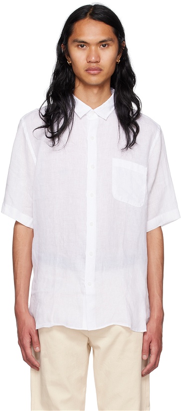 Photo: Sunspel White Spread Collar Shirt