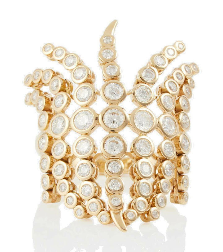 Photo: Ondyn Fringe 14kt gold ring with diamonds