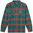 Portuguese Flannel Men's Morgs Overshirt in Green Tartan