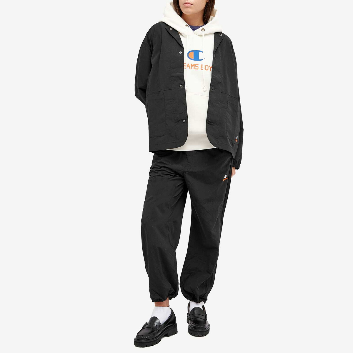 Champion Women's x Beams Boy Elastic Cuff Pants in Black