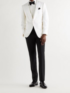 TOM FORD - O'Connor Slim-Fit Satin-Trimmed Wool and Mohair-Blend Tuxedo Jacket - White