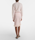 Dorothee Schumacher Soft Vibes feather-trimmed midi skirt