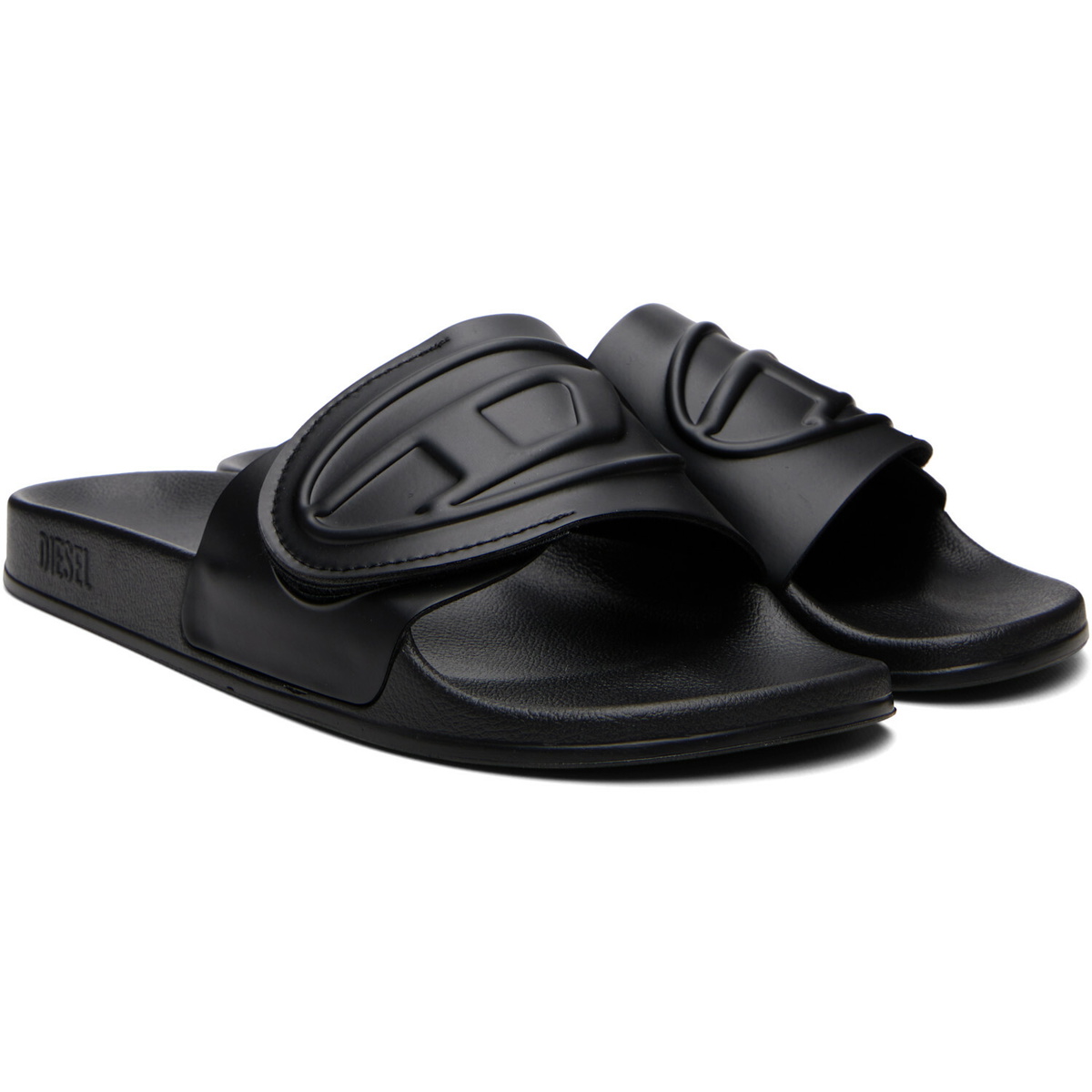 Diesel Black SA-Bloop Strap Pool Slides