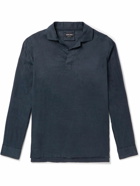 Giorgio Armani - Linen Polo Shirt - Blue