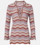 Rixo Brody chevron cotton top