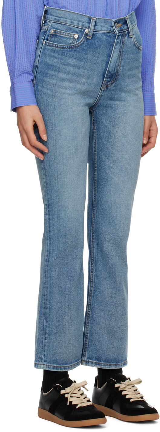 パンツ ^Dunst^ ESSENTIAL STRAIGHT JEANS LIGHT BLUE UDPA4C204B1 Dunst Essential Straight Full Length Jeans - Light Blue