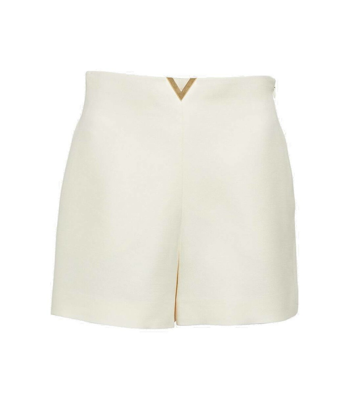 Photo: Valentino Vlogo wool and silk crêpe shorts