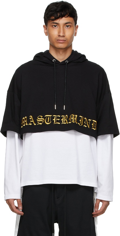 Photo: mastermind JAPAN Black & White Boxy Two Material Hoodie