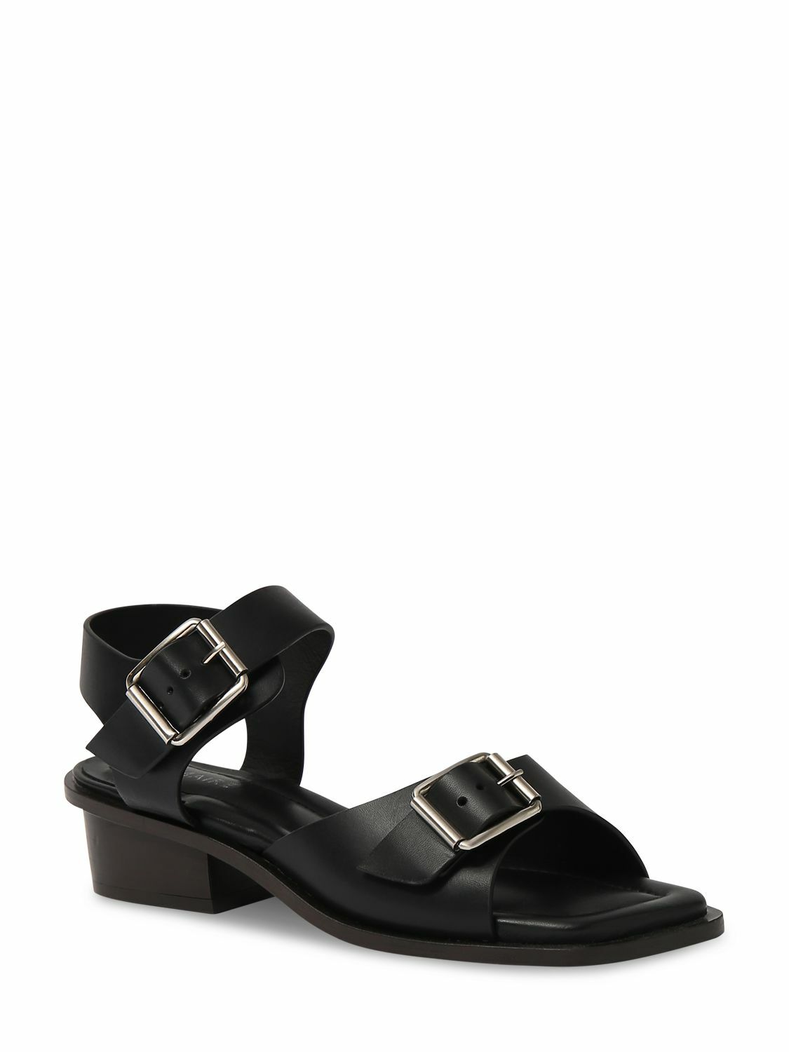 LEMAIRE - 35mm Square Heeled Sandals W/ Straps Lemaire