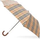 Burberry Beige Check Folding Umbrella