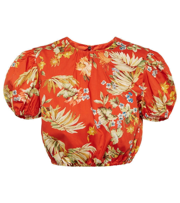 Photo: Erdem - Vacation Hydra floral cotton crop top