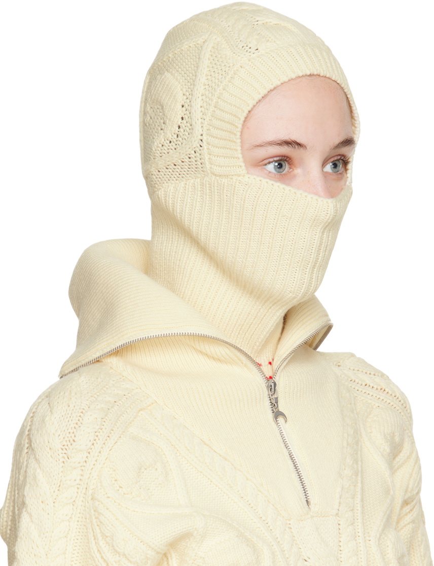 Marine Serre Off-White Cable Balaclava Marine Serre