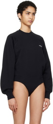 Coperni Black Crewneck Sweatshirt Bodysuit