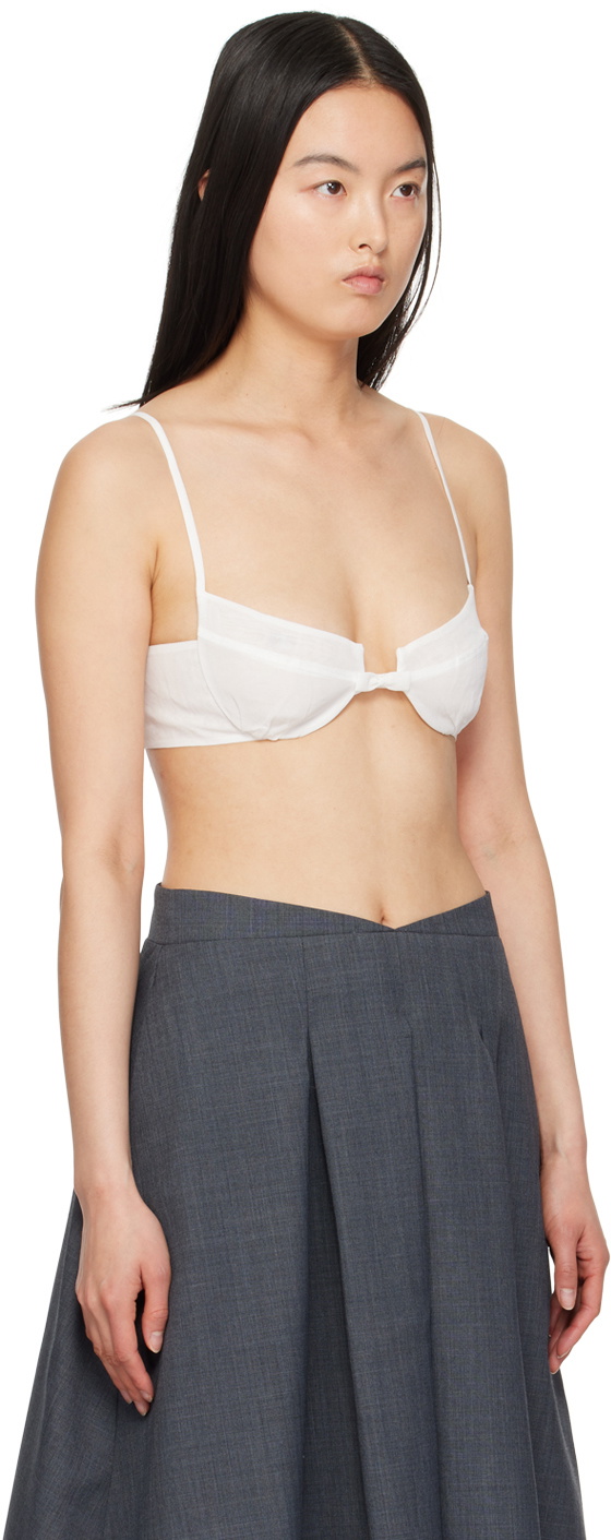 SHUSHU/TONG White Bow-Tie Bra