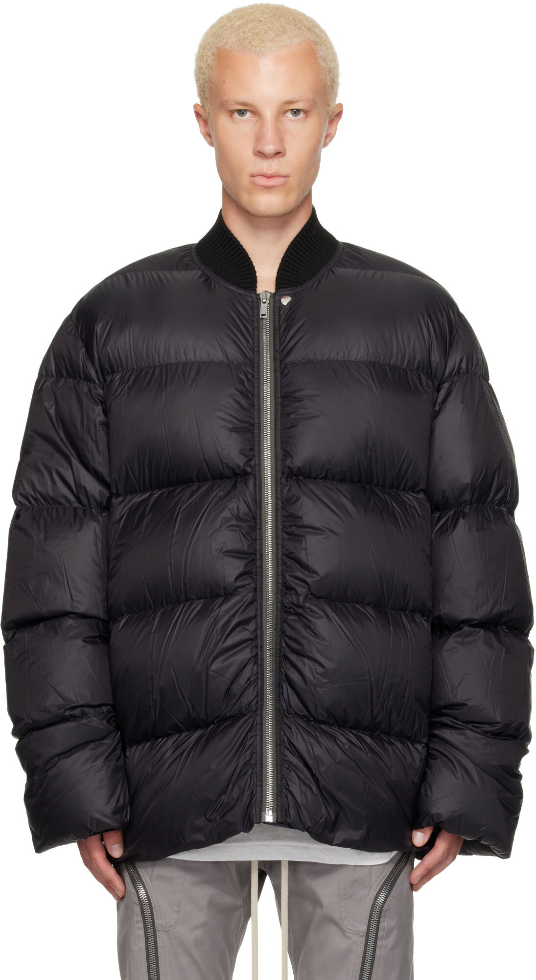 Rick Owens Black Tower Down Flight Jaccket