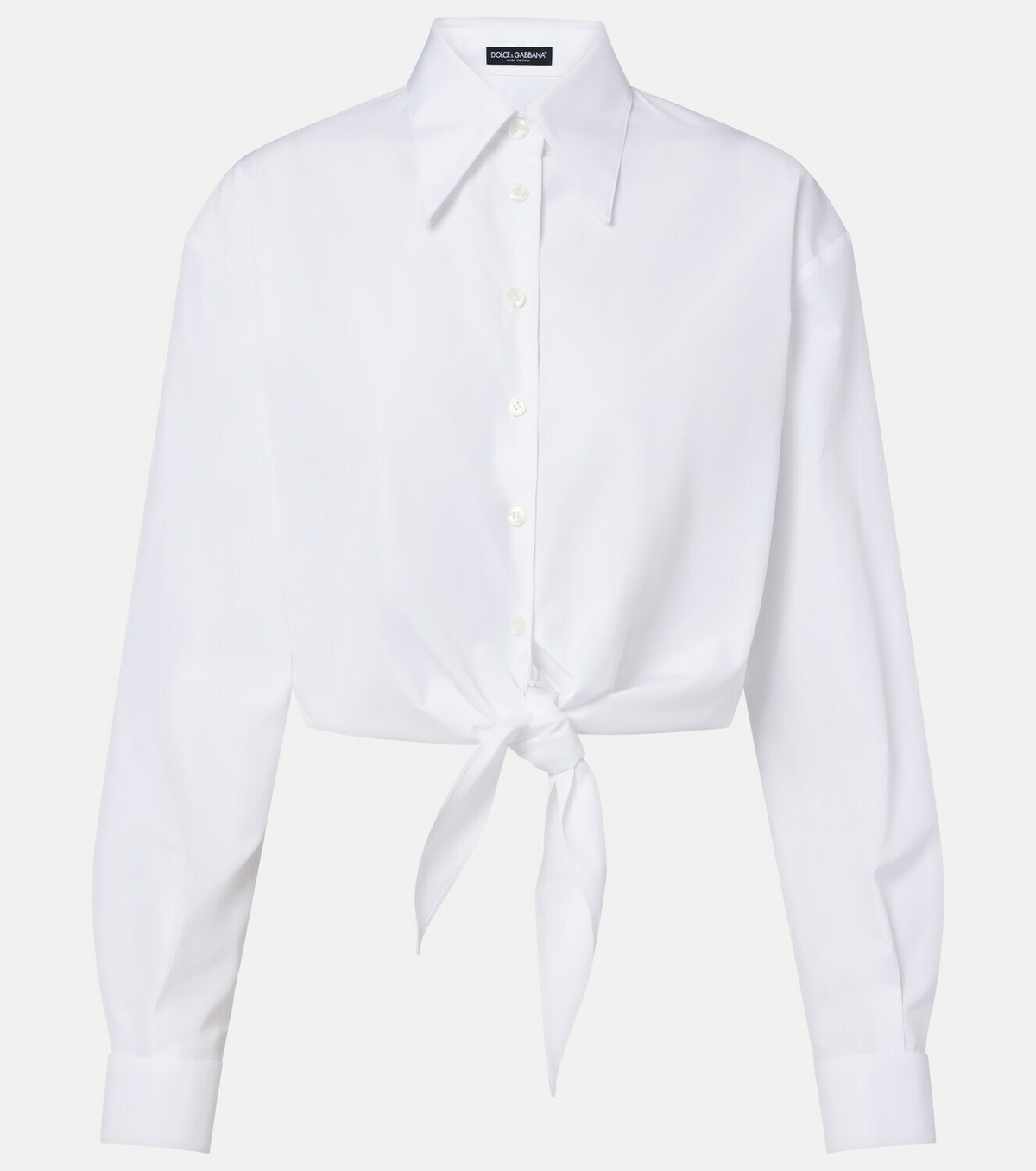 Dolce&Gabbana Cropped cotton poplin shirt