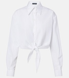 Dolce&Gabbana Cropped cotton poplin shirt