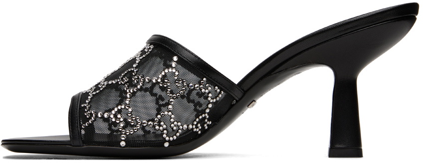 Gucci Black GG Heeled Sandals