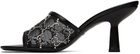 Gucci Black GG Heeled Sandals