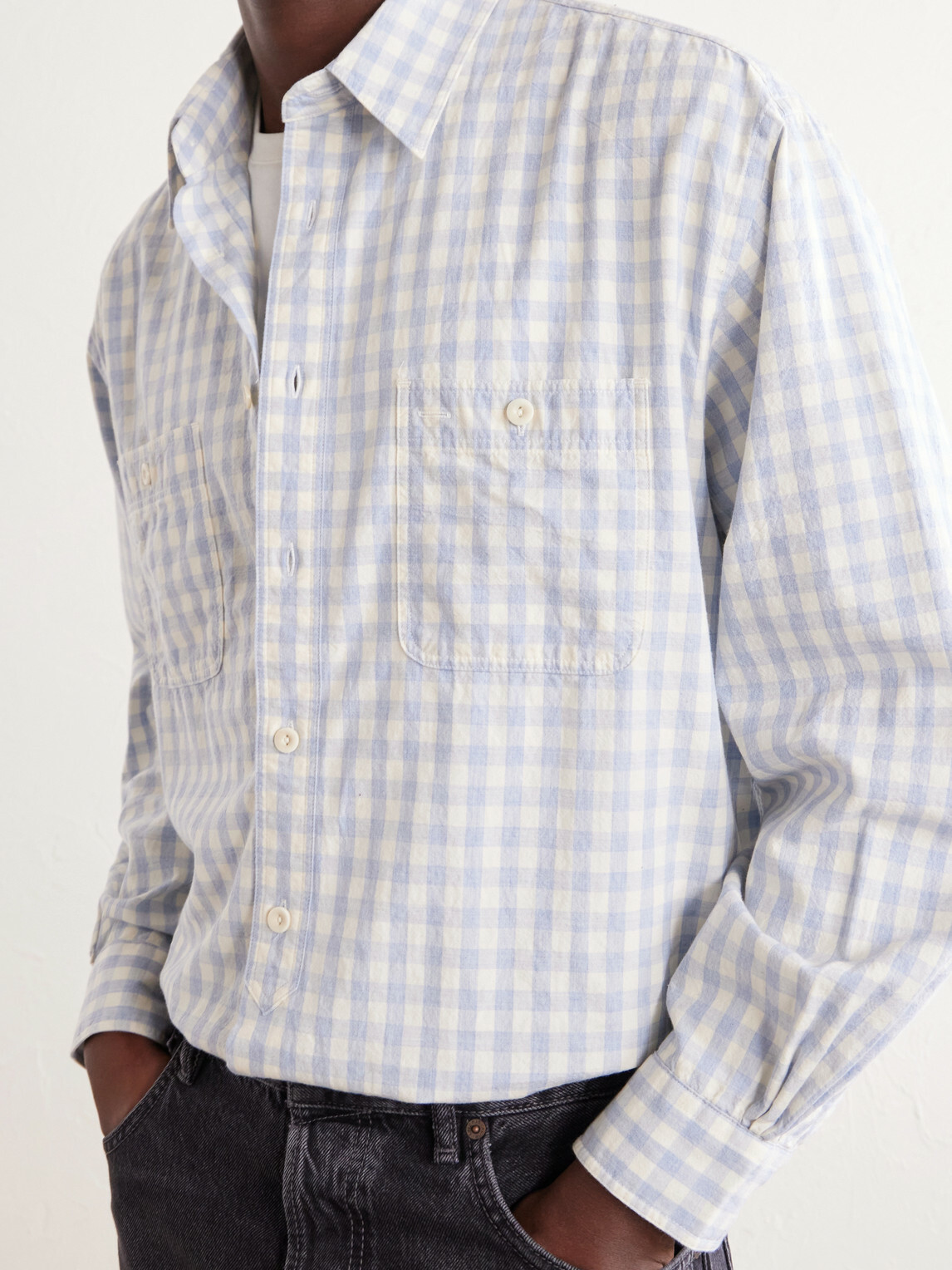 FrizmWORKS - Checked Cotton Shirt - Blue
