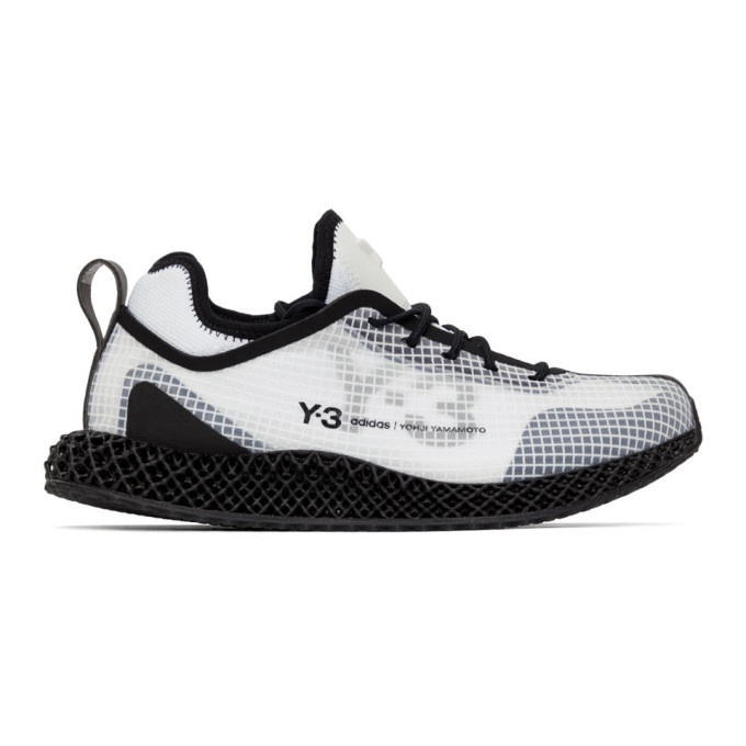 Photo: Y-3 White Runner 4-D Sneakers