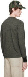 RRL Black Indigo Jacquard Henley