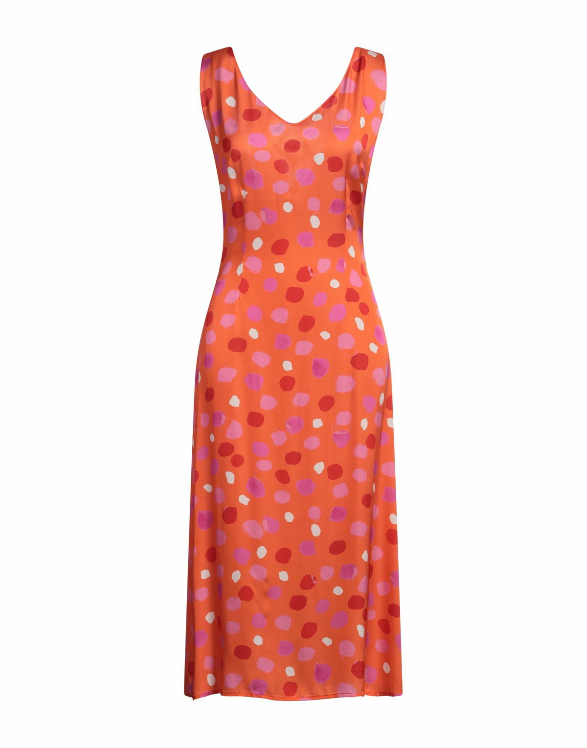 Manila Grace Womens Midi dress in Orange