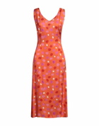 Manila Grace Womens Midi dress in Orange