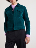 TOM FORD - Slim-Fit Suede Jacket - Green