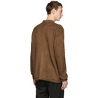 Brioni Brown Mohair Cardigan