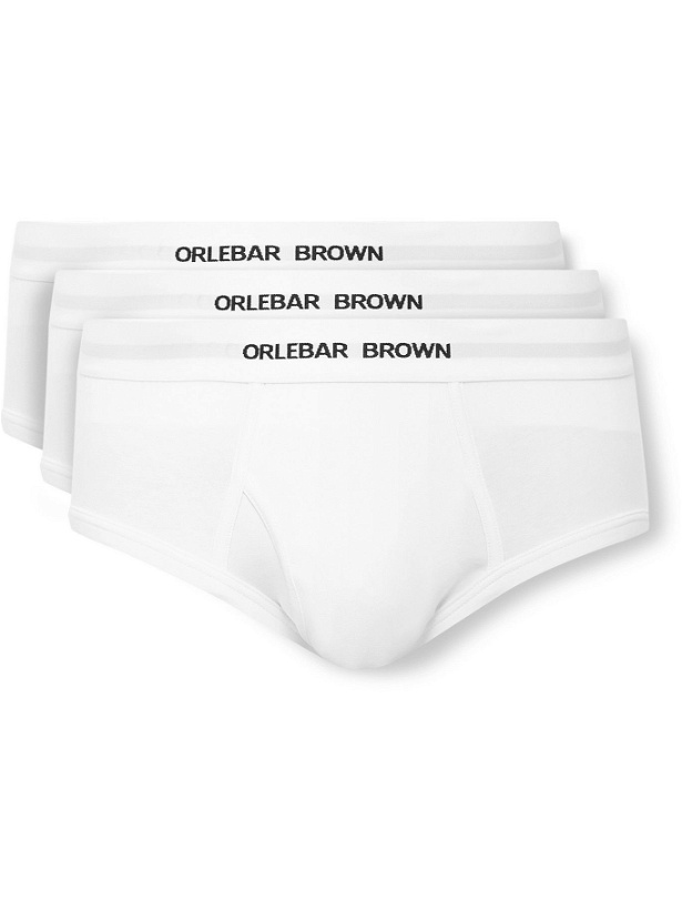 Photo: ORLEBAR BROWN - Three-Pack Stretch-Cotton Briefs - White