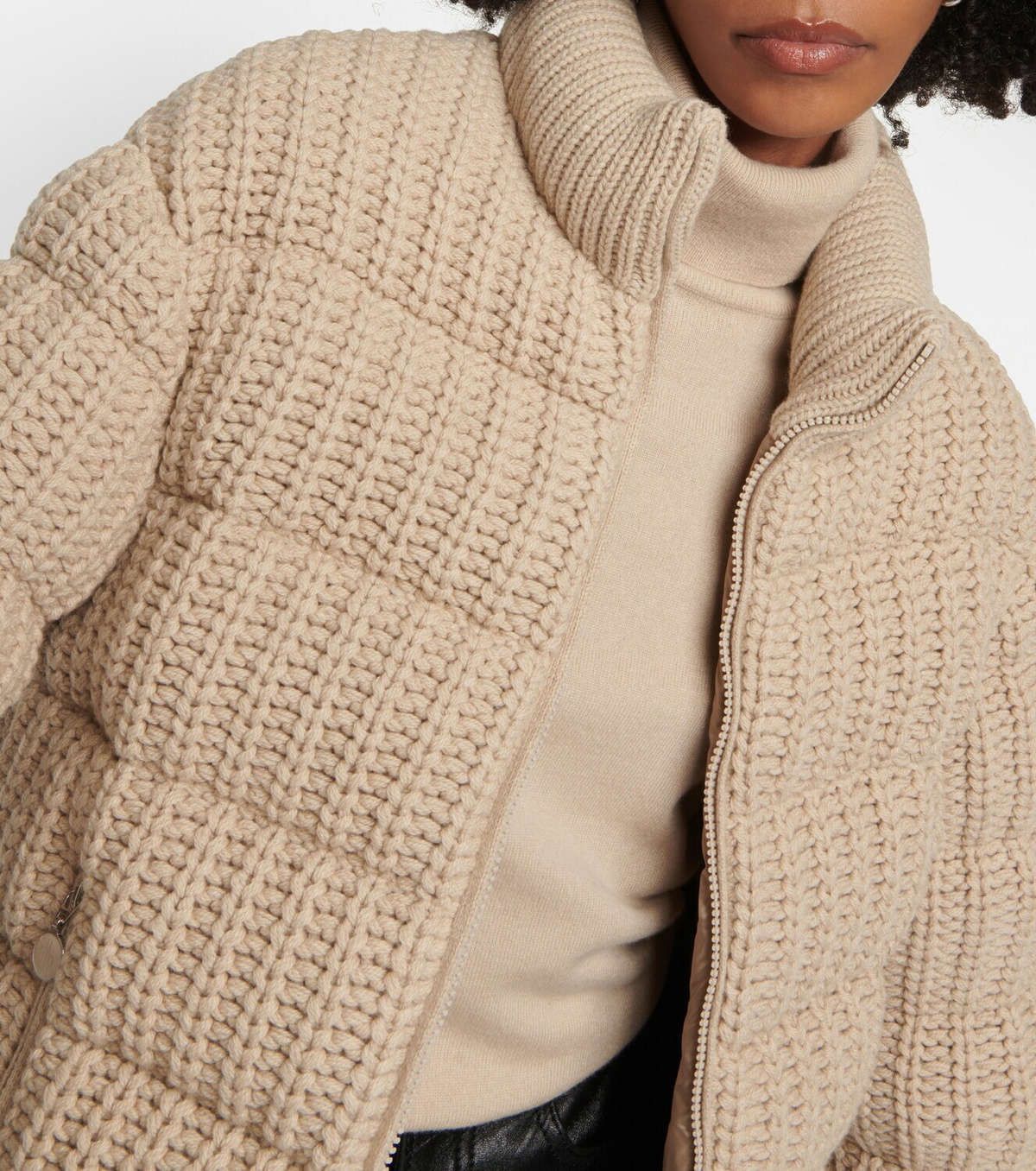 Moncler Leiothrix cashmere-blend down jacket Moncler