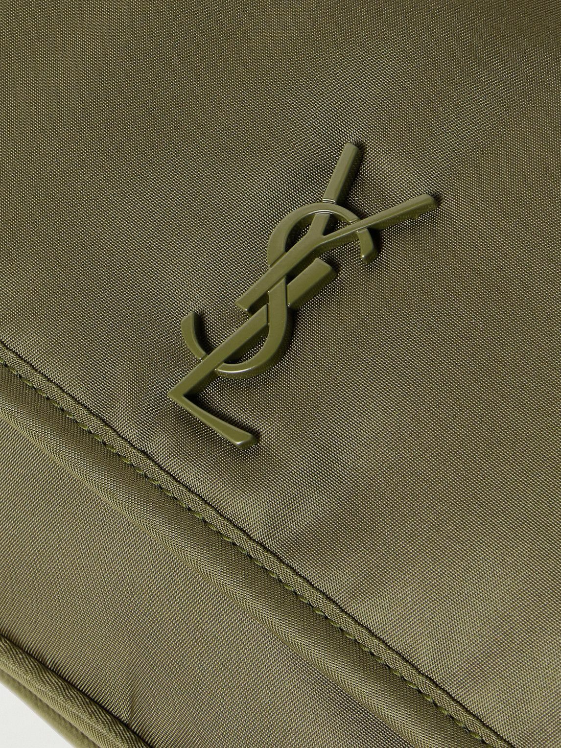 SAINT LAURENT - Niki Small Logo-Embellished Leather-Trimmed Shell Messenger Bag