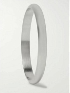Le Gramme - Le 2 Brushed 18-Karat White Gold Ring - Silver