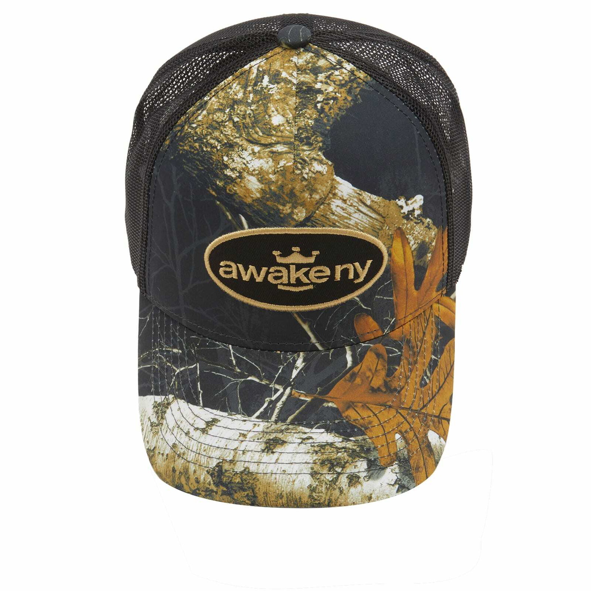 Awake NY Men's King Logo Trucker Cap in Shadow 