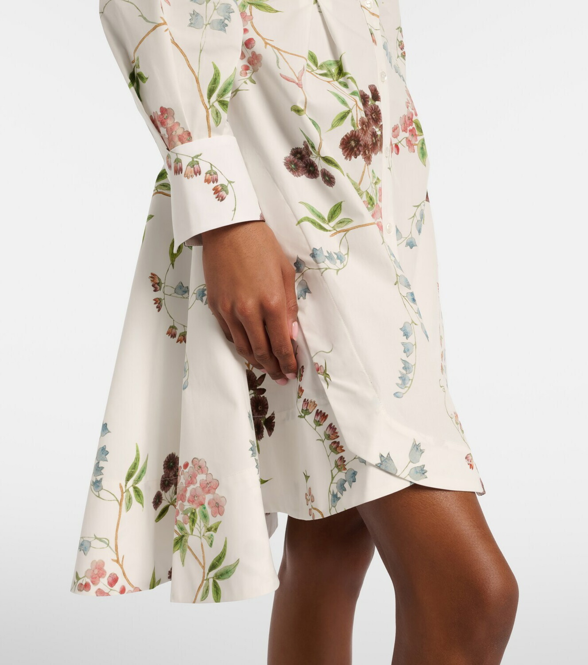 Erdem Floral cotton poplin shirt dress