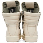Rick Owens Off-White & Taupe Tower Geobasket Sneakers