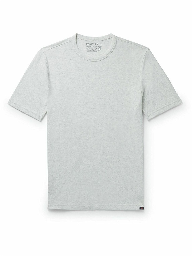 Photo: Faherty - Cloud Pima Cotton and Modal-Blend Jersey T-Shirt - Gray