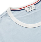 Thom Browne - Contrast-Tipped Cotton-Jersey T-Shirt - Blue