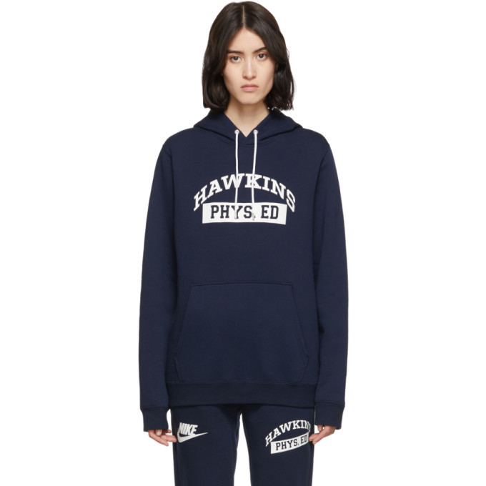 Photo: Nike Navy Stranger Things Edition Hawkins High Hoodie