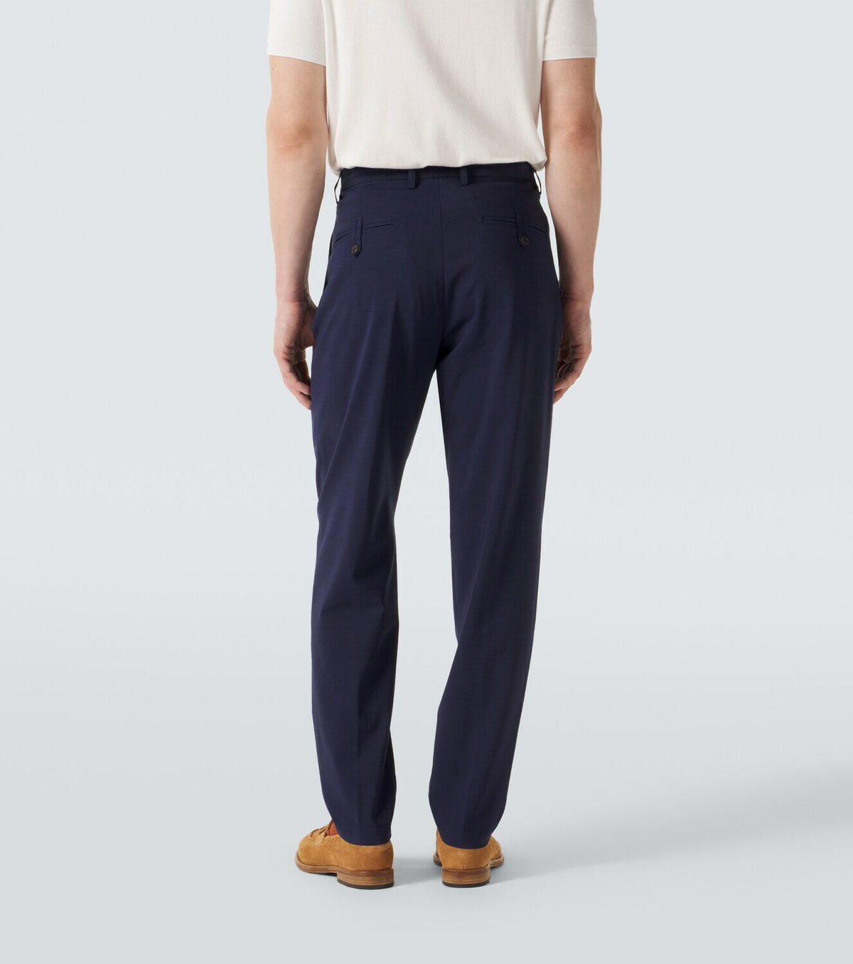 Eleventy Wool-blend straight pants