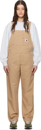 Carhartt Work In Progress Beige Bib Straight Overalls