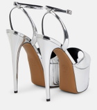 Alexandre Vauthier - Metallic faux leather platform sandals