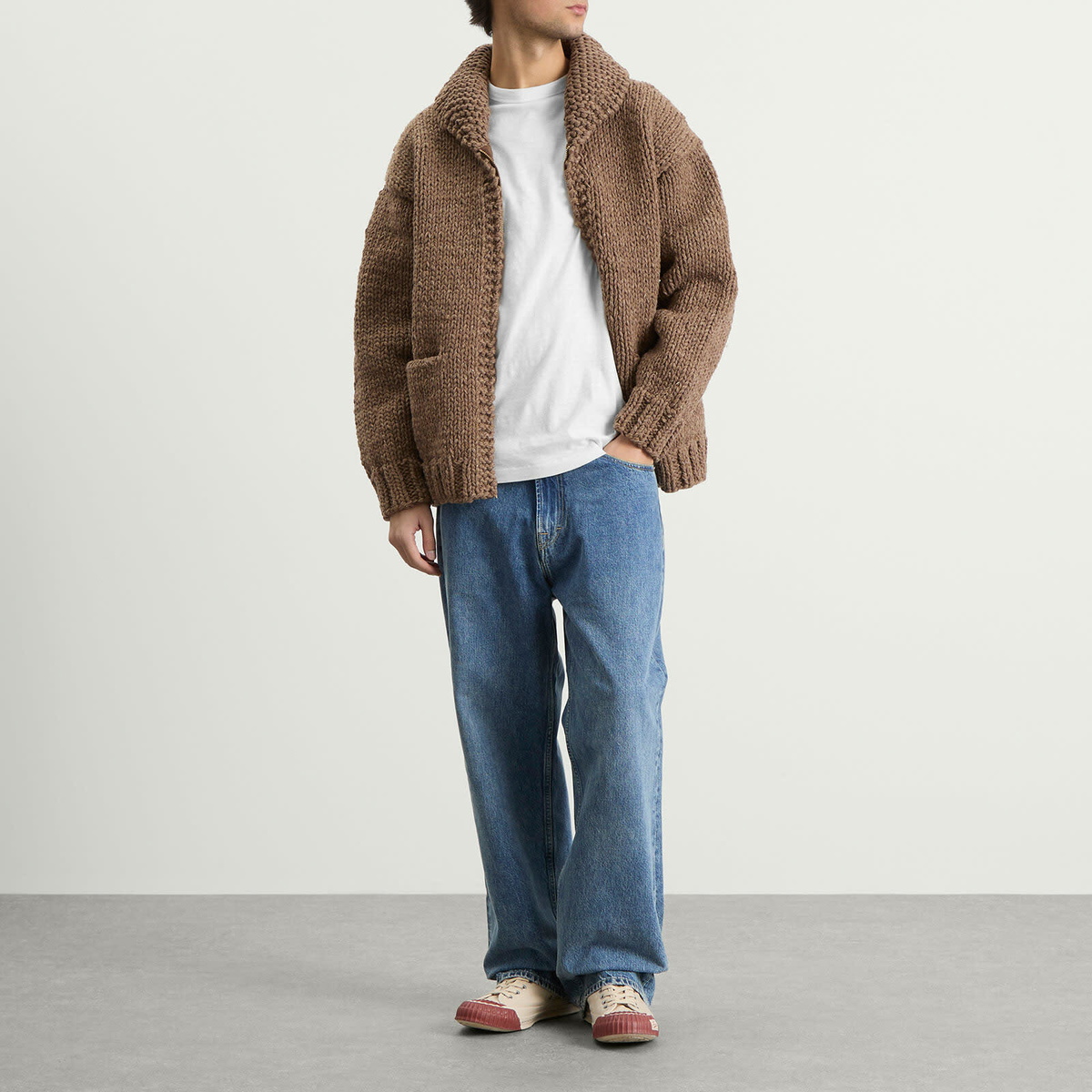 Visvim Men's Cowichan Hand Knit in Brown